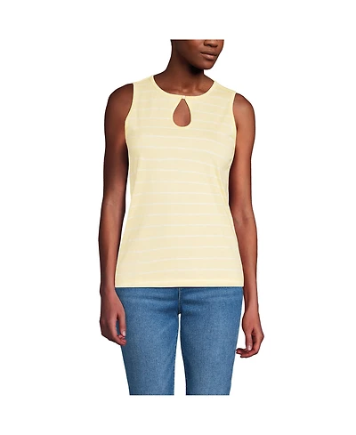 Lands' End Women's Petite Supima Keyhole Tank