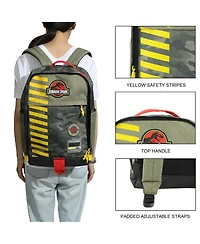 Jurassic Park Logo 16" Tan & Camo Backpack