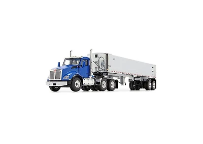 1/50 Kenworth T880, Blue, With East Genesis End Dump Trailer By First Gear