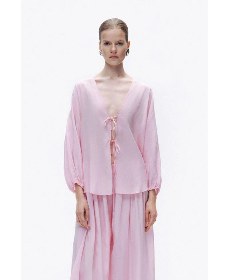 Nocturne Women's Beaded Embroidered Shirt