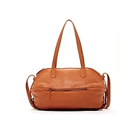 Susu Leather Satchel Bag Brown Shoulder Purse Women's Handbag
