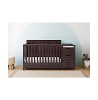 Graco Hadley 5-in-1 Convertible Crib and Changer with Drawer (Espresso)