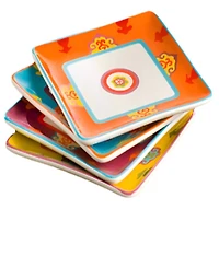 Euro Ceramica Galicia Canape Plates, Set of 4