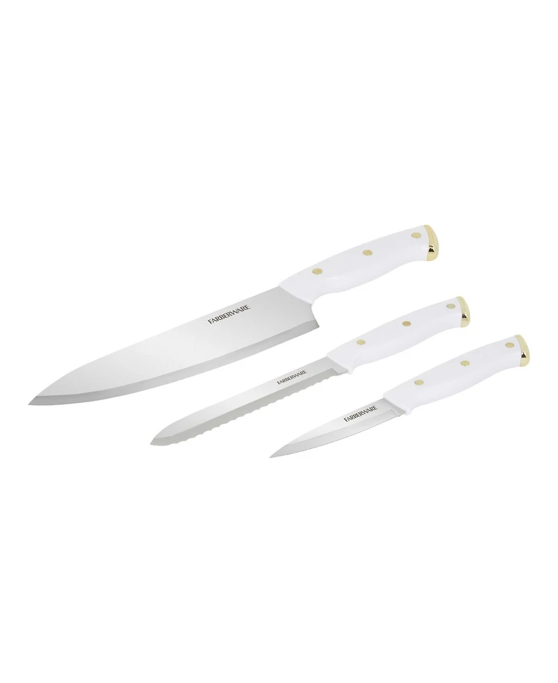 Farberware Triple Rivet 3-Piece Chef Knife Set