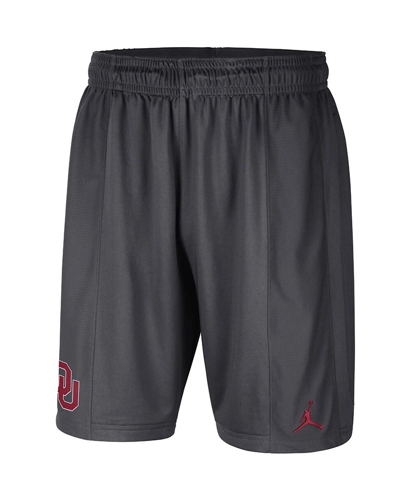 Men's Jordan Anthracite Oklahoma Sooners Performance Knit Shorts