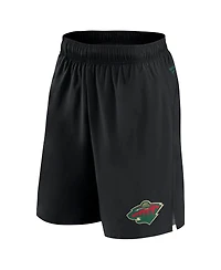 Fanatics Men's Black Minnesota Wild Authentic Pro Tech Shorts