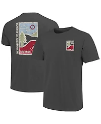 Image One Men's Graphite Alabama Crimson Tide Comfort Colors Minimal Vista Distressed Graphics T-Shirt