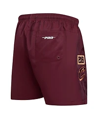 Pro Standard Men's Wine Cleveland Cavaliers Area Code Shorts