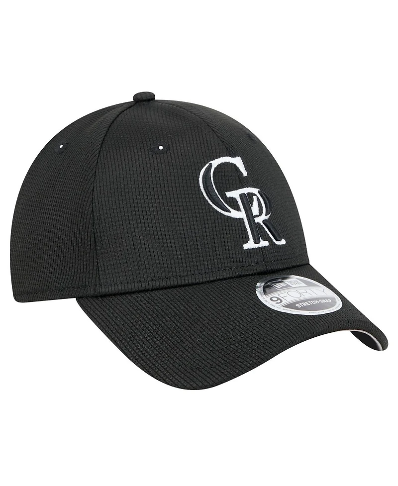New Era Men's Black Colorado Rockies Pivot 9FORTY Adjustable Hat