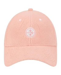 New Era Women's Light Pink Pittsburgh Steelers Cozy Sherpa 9FORTY Adjustable Hat