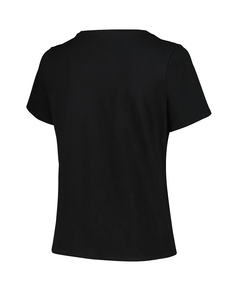Profile Women's Black Carolina Hurricanes Plus Arch Over Logo T-Shirt