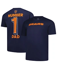 Fanatics Men's Navy Chicago Bears Big Tall Number One Dad T-Shirt
