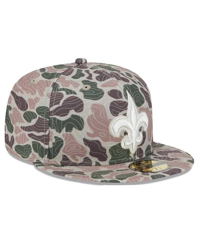 New Era Men's Orleans Saints Geo Camo 59FIFTY Fitted Hat