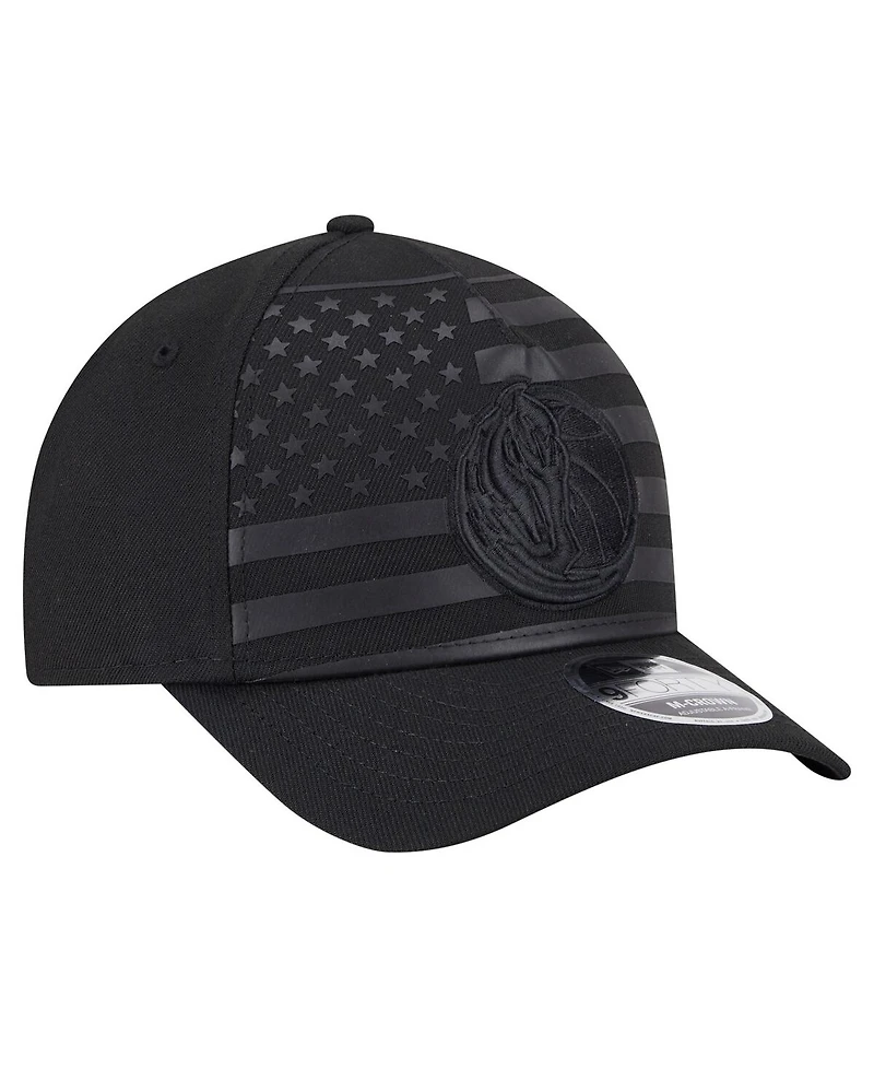 New Era Men's Black Dallas Mavericks Game Day Flag A-Frame 9FORTY Adjustable Hat