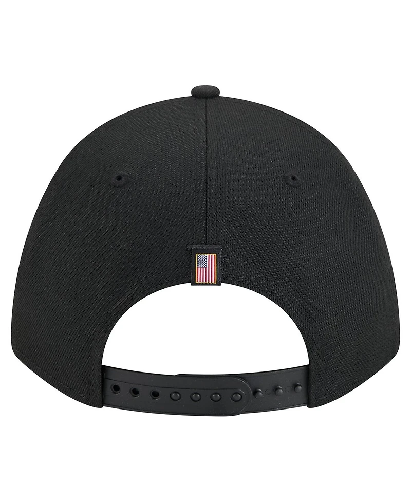 New Era Men's Black Baltimore Orioles American Flag 9FORTY M-Crown A-Frame Adjustable Hat