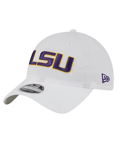 New Era Men's White Lsu Tigers Active Ripstop 9TWENTY Adjustable Hat