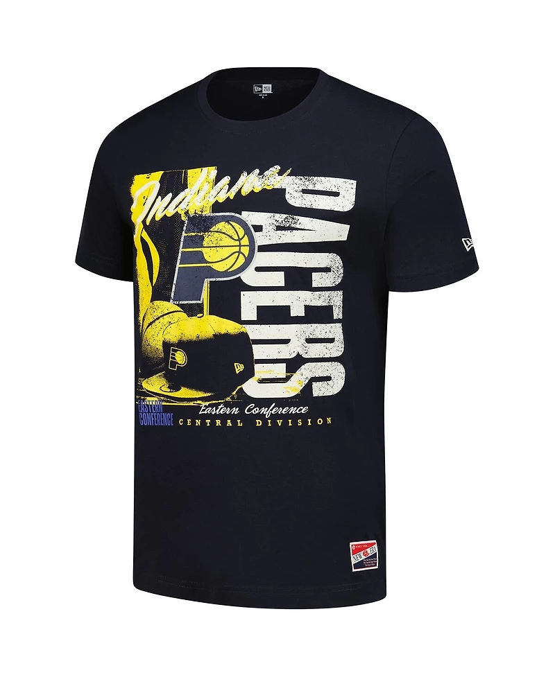 New Era Men's Navy Indiana Pacers Distressed Throwback Vintage Color Pack T-Shirt