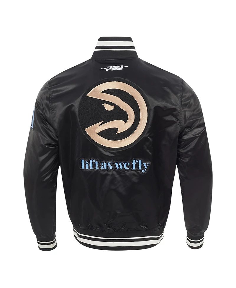 Pro Standard Men's Black Atlanta Hawks 2024/25 City Edition Satin Full-Snap Jacket