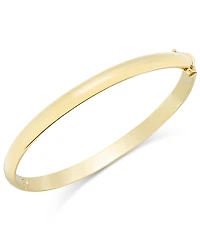 Solid Gold Polished Bangle Bracelet in 14k Gold