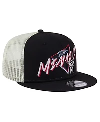 New Era Men's Black Inter Miami Cf Neon 9FIFTY Snapback Hat