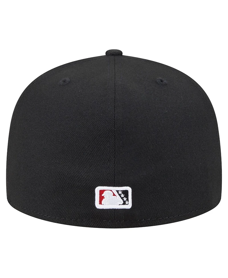 New Era Men's Black Rochester Red Wings Authentic Collection 59FIFTY Fitted Hat
