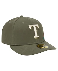 New Era Men's Olive Texas Rangers Tonal Florals 59FIFTY Fitted Hat