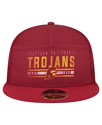New Era Men's Cardinal Usc Trojans Split Panel 9FIFTY Snapback Trucker Hat