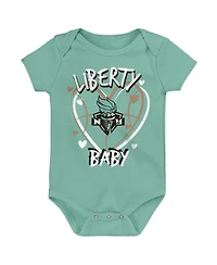 Outerstuff Baby Boys and Girls 3-Pack New York Liberty Slide Home Creeper Set