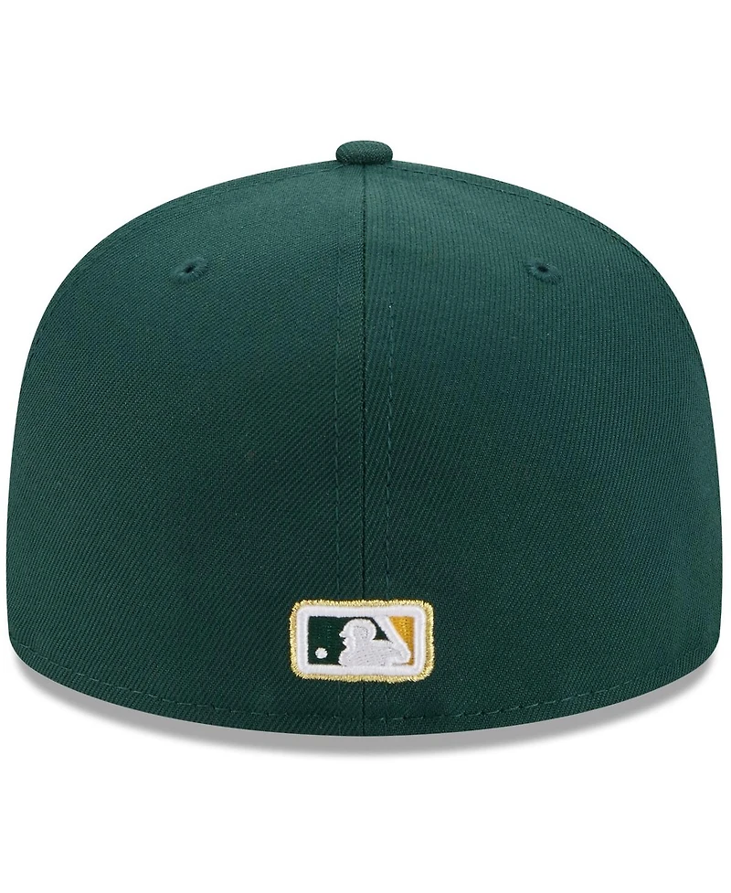 New Era Men's Dark Green Athletics 2025 59FIFTY Day Fitted with Pins Hat