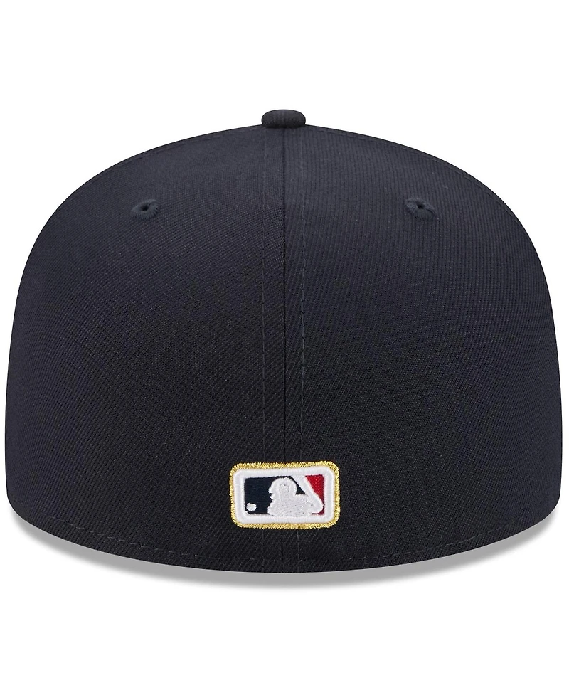 New Era Men's Navy Atlanta Braves 2025 59FIFTY Day Fitted with Pins Hat