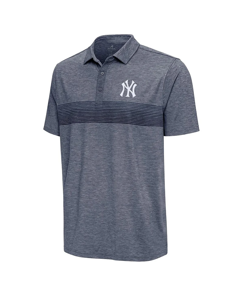 Antigua Men's Heather Navy New York Yankees Dashing Polo Shirt