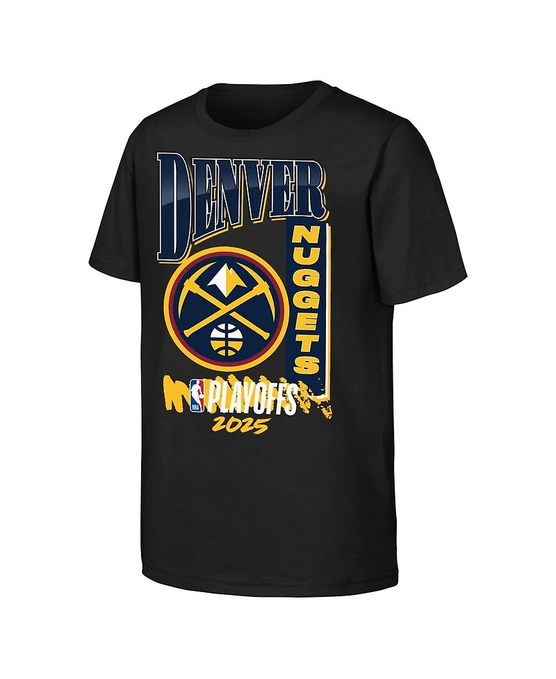 Outerstuff Big Boys and Girls Black Denver Nuggets 2025 Nba Playoffs Hype T-Shirt