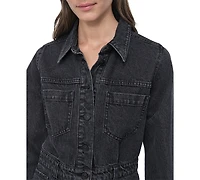 Dkny Jeans Women's Button-Down Long-Sleeve Denim Dress - Nsx
