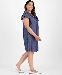 Robbie Bee Plus Denim Shift Dress