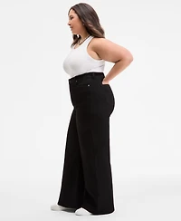 On 34th Trendy Plus High-Rise Wide-Leg Jeans, Exclusively at Macy's