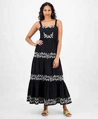 And Now This Women's Embroidered Cotton Maxi Dress, Exclusively at Macy's