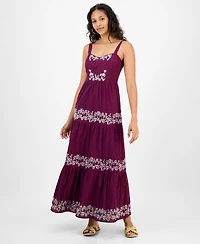 And Now This Women's Embroidered Cotton Maxi Dress, Exclusively at Macy's
