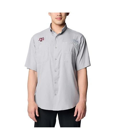 Columbia Men's Gray Texas A&M Aggies Pfg Tamiami Omni-Shade Button-Down Shirt