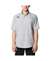Columbia Men's Gray Texas A&M Aggies Pfg Tamiami Omni-Shade Button-Down Shirt