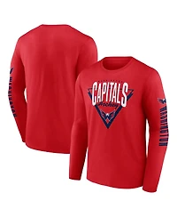 Fanatics Men's Red Washington Capitals Headline Long Sleeve T-Shirt