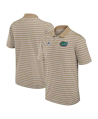 Jordan Men's Tan/White Florida Gators Primetime Victory Striped Polo Shirt