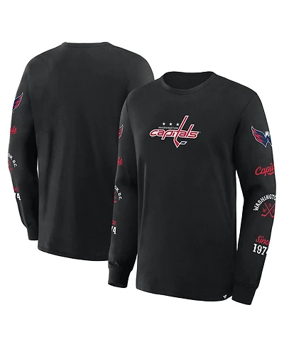 Fanatics Men's Black Washington Capitals Boxed Legacy Long Sleeve T-Shirt