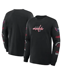 Fanatics Men's Black Washington Capitals Boxed Legacy Long Sleeve T-Shirt