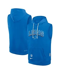 Nike Men's Blue Detroit Lions Sideline Performance Sleeveless Pullover Hoodie