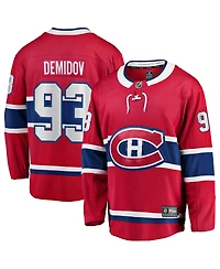 Fanatics Men's Ivan Demidov Red Montreal Canadiens Home Breakaway Jersey