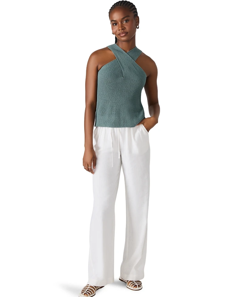 Steve Madden Women's Ellery Crossing Halter Sweater
