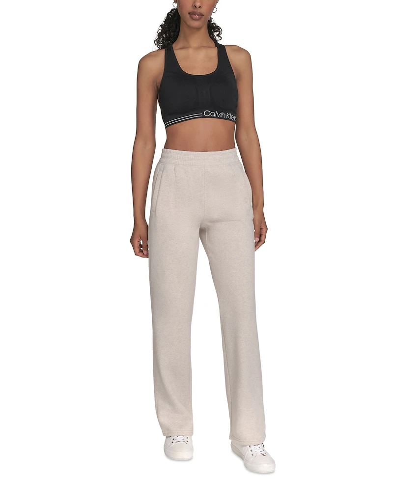 Calvin Klein Performance Women's High-Waist Straight-Leg Sweatpants