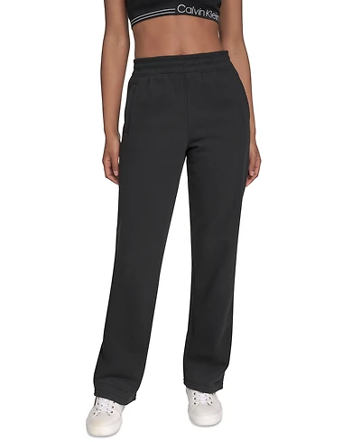Calvin Klein Performance Women's High-Waist Straight-Leg Sweatpants