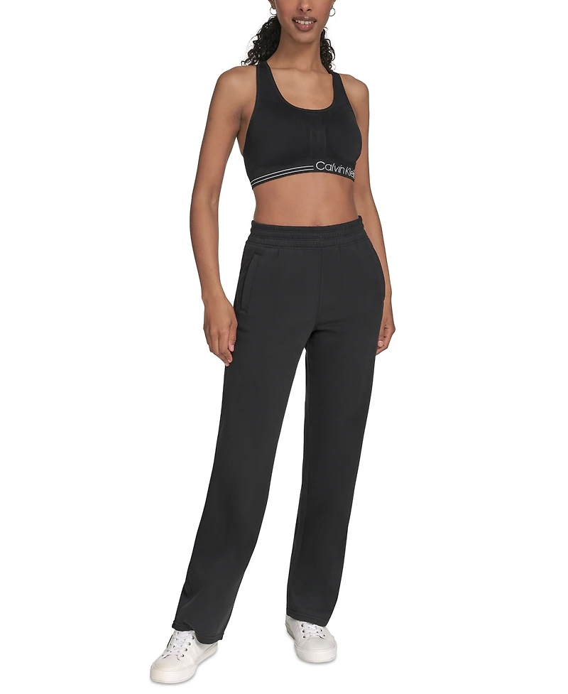 Calvin Klein Performance Women's High-Waist Straight-Leg Sweatpants