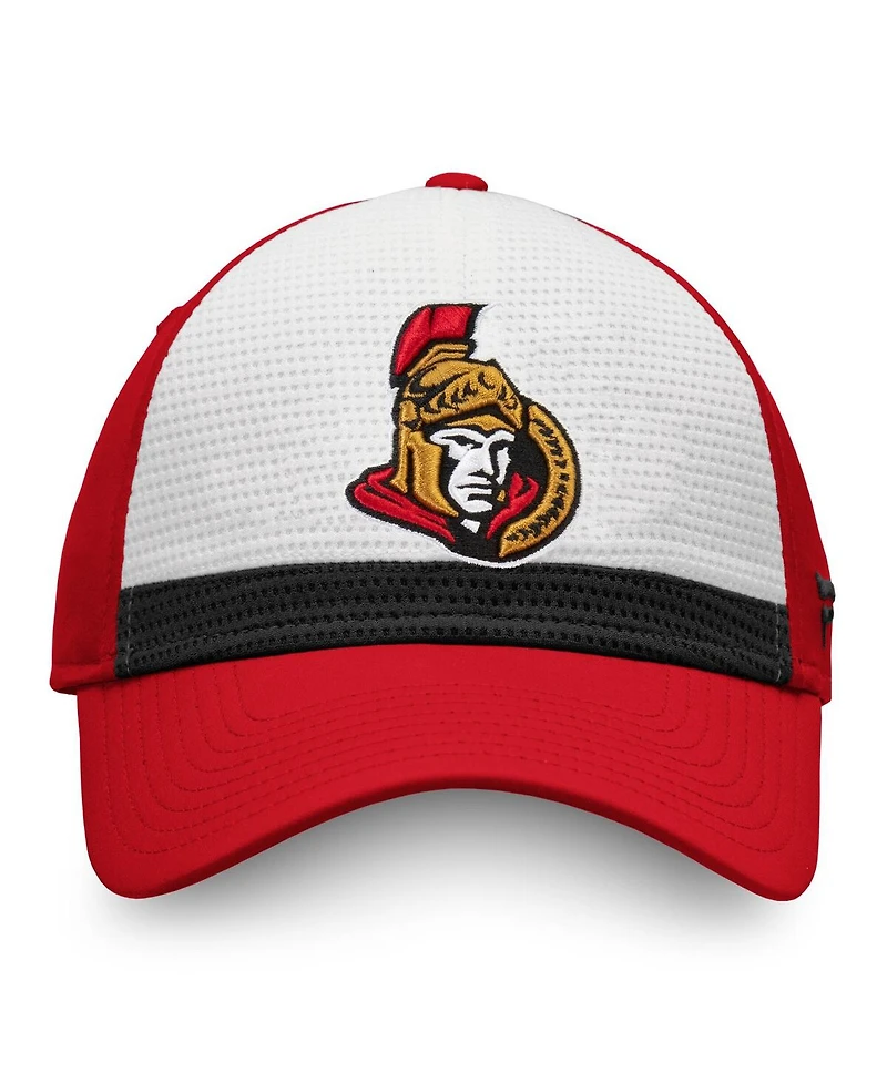 Fanatics Men's White/Red Ottawa Senators Breakaway Current Jersey Flex Hat